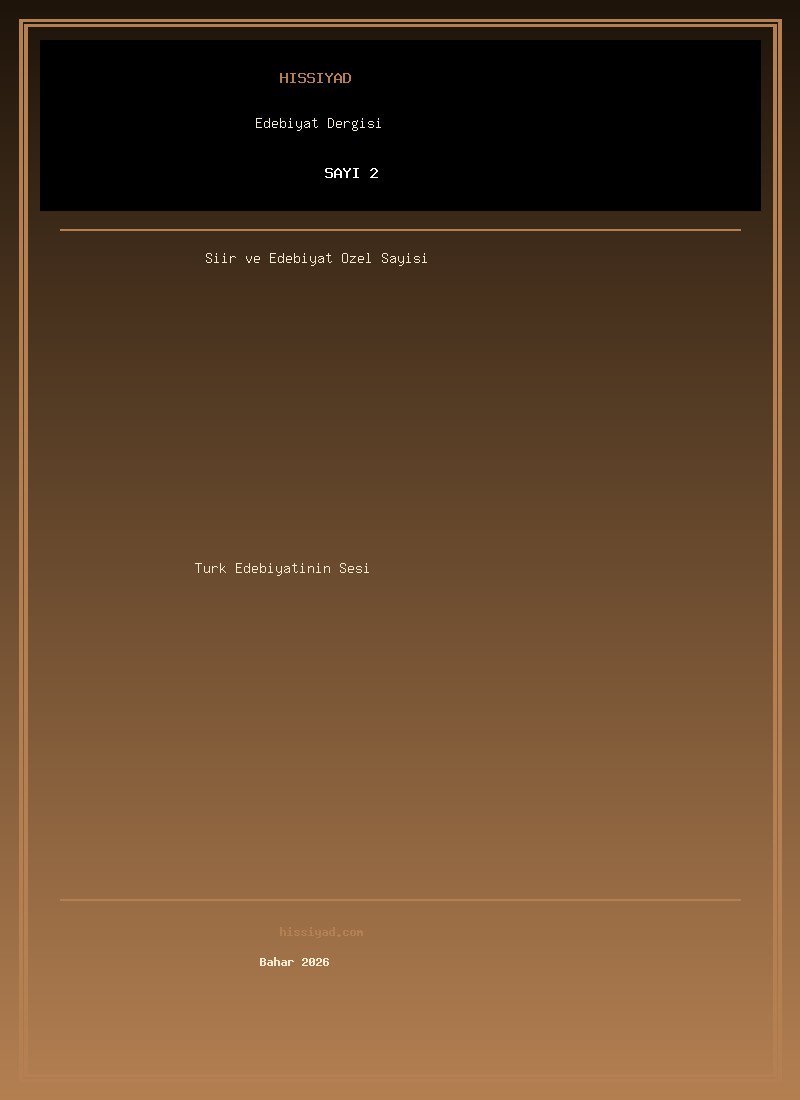 Sayı 2 — Şiir ve Edebiyat